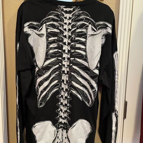 Spirit Men’s Double Sided Skeleton Long Sleeved Shirt XXL - Picture 3 of 15